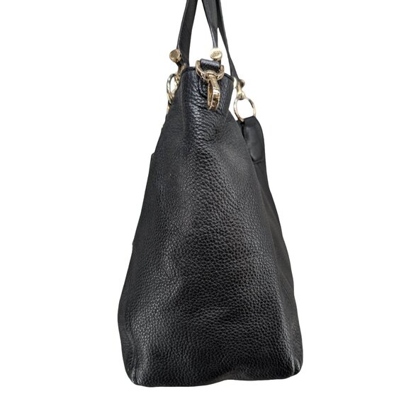 Michael Kors Frances Large Grab Leather Tote Shoulder Bag Tassel Charm 15" - Picture 5 of 13